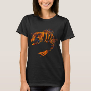Camiseta Peixe Esqueleto em Chamas