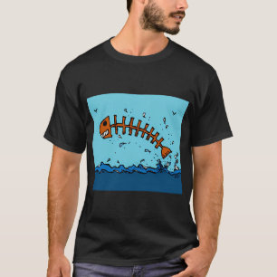 Camiseta Peixe Esqueleto Voador