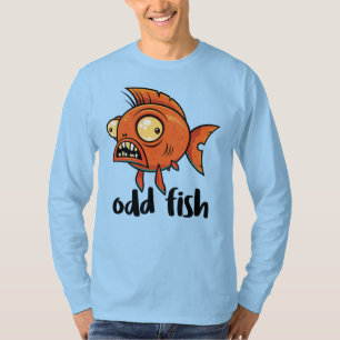 Camiseta Peixe Estranho Quirky Engraçado Peixe Dourado Lara