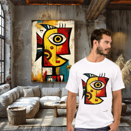 Camiseta Peixe Expressionista Abstrato | Arte Geométrica Mo