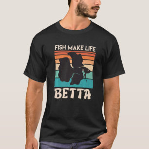 Camiseta Peixe Faz Minha Vida Betta Fish Aquarium