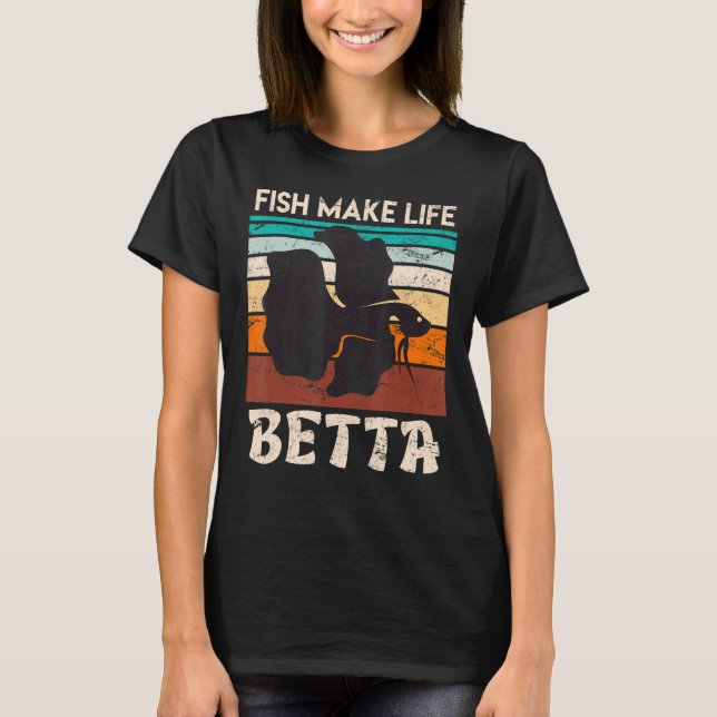 Camiseta Peixe Faz Minha Vida Betta Fish Aquarium (Frente)