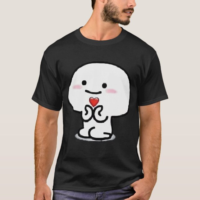 Camiseta Peixe Feliz Nadando Fundo Preto (Frente)