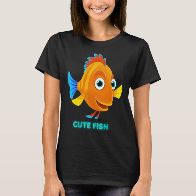 Camiseta peixe fofo #6 (Frente)