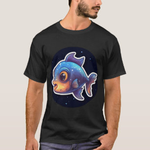Camiseta Peixe Fofo Kawaii Boa Noite