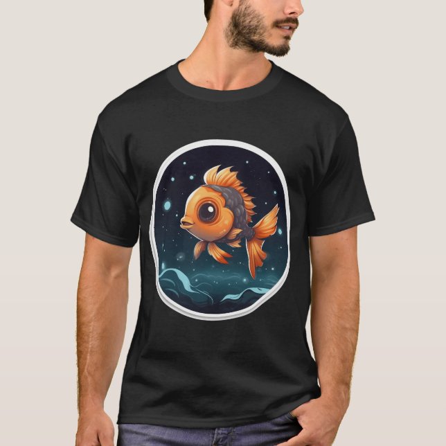 Camiseta Peixe Fofo Kawaii Boa Noite (Frente)