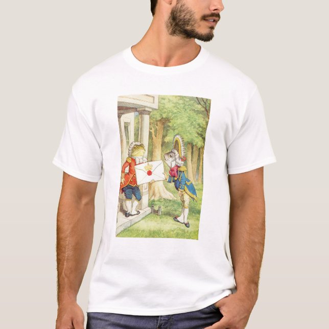 Camiseta Peixe-Footman que entrega um convite á (Frente)