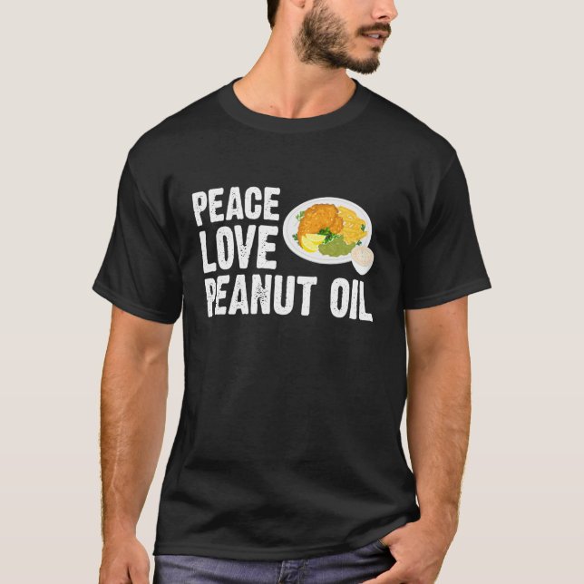 Camiseta Peixe Frito com Óleo de Amendoim Peacee Love (Frente)