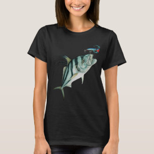 Camiseta Peixe-galo e isca de superfície