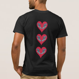 Camiseta Peixe garoupa - Corações Vermelhos, dispostos vert