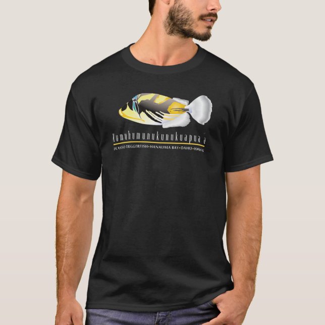 Camiseta Peixe-Gatilho do Havaí - Humuhumunukunukuapua (Frente)