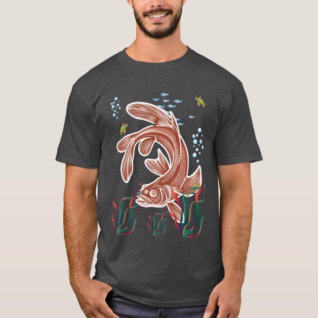 Camiseta Peixe Gato engraçado (Frente)