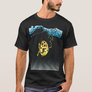 Camiseta Peixe gelado com cigarro - debaixo d'água em comi