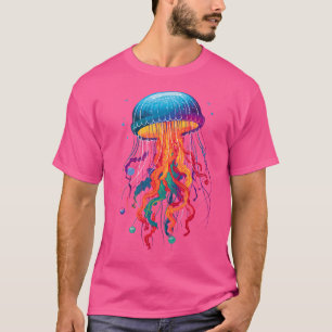 Camiseta Peixe-Geleia Oceano Animal Scuba