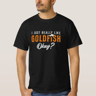 Camiseta Peixe Goldfish Eu Gosto Muito De Peixes De Animais