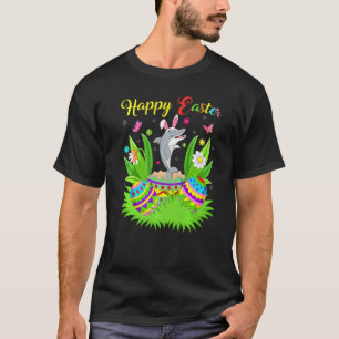 Camiseta Peixe Golfinho Ovo de Páscoa Floral Golfinho Dive