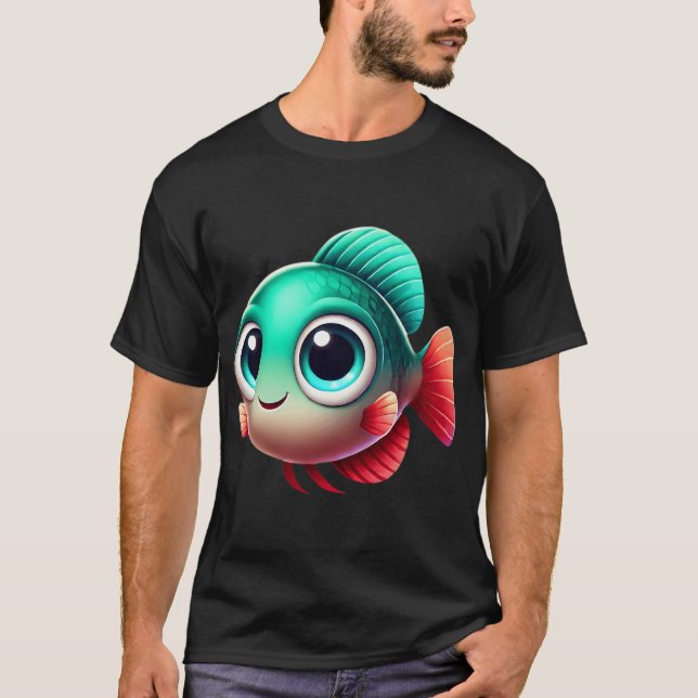 Camiseta Peixe Gourami Adorável (Frente)