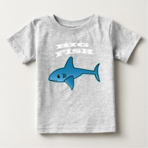 Camiseta Peixe Grande - Camisa-T Baby Fine Jersey