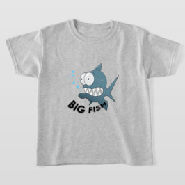Camiseta Peixe Grande - Camisa-T Básica Para Crianças