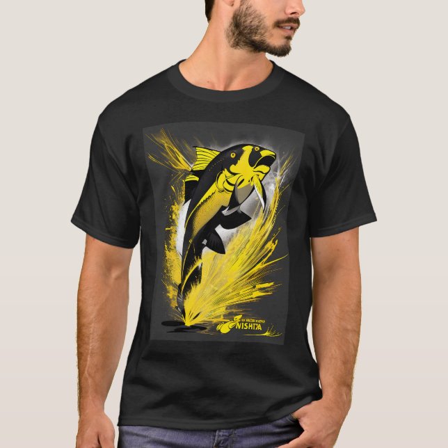 CAMISETA PEIXE GRANDE SALTANDO. (Frente)