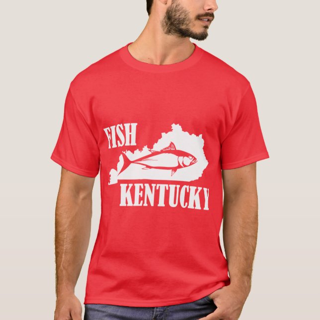 Camiseta Peixe Kentucky Produto da pesca Funny Setor da Pes (Frente)