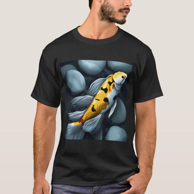 Camiseta Peixe Koi Amarelo (Frente)