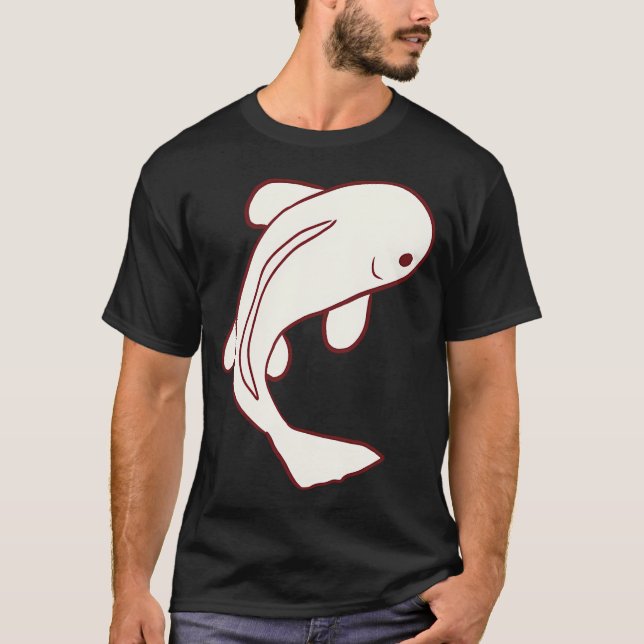 Camiseta Peixe Koi branco (Frente)