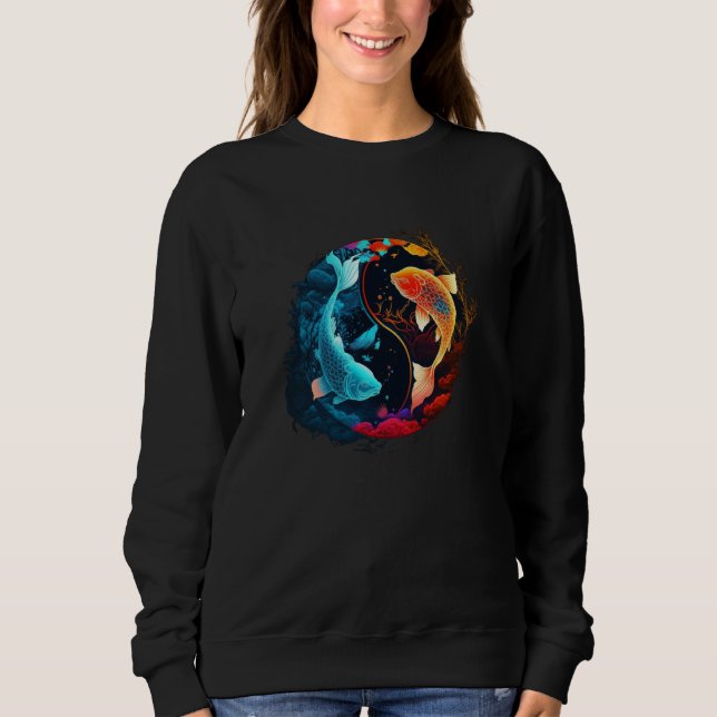 Camiseta Peixe Koi Estético Samurai Japonês  4 (Frente)