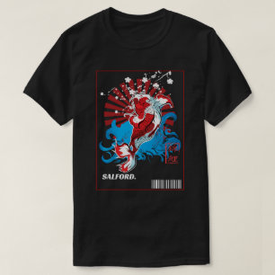 Camiseta Peixe Koi Japonês Sol Nascente Arte Vintage Ukiyo-