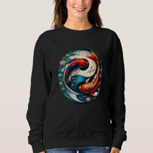 Camiseta Peixe Koi Japonês Yin Yang