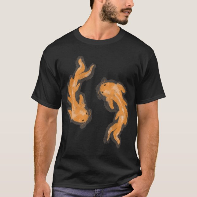 Camiseta Peixe Koi Laranja (Frente)