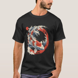 Camiseta Peixe Koi Peixe Koi Japonês Carpa Peixe Nishikigoi