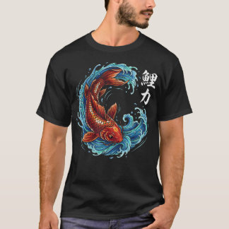 Camiseta Peixe Koi Sakura Arte Japonesa Carp Aesthetic