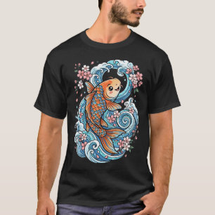 Camiseta Peixe Koi Samurai Épico