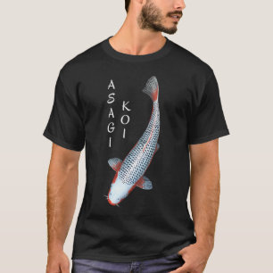 Camiseta Peixe Koi Variedade Asagi - pequeno com texto bran