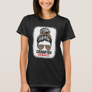 Camiseta Peixe-lama Branqueado Estação Leopard Mensagem Com
