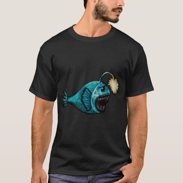 Camiseta Peixe Lanterna - Um Estranho Peixe de Águas Profun (Frente)