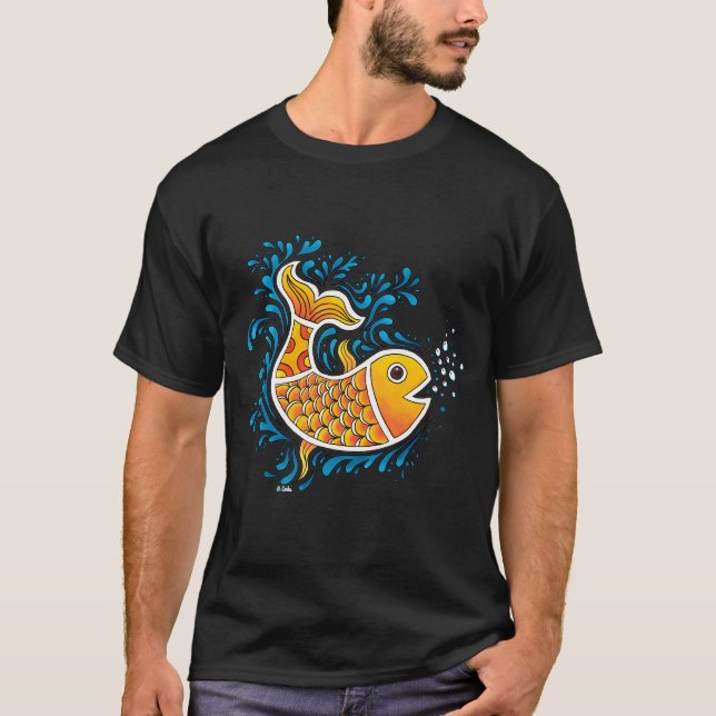 Camiseta Peixe Laranja (Frente)