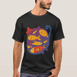 Camiseta peixe língua kawaii
