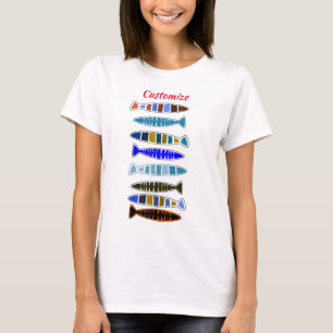 Camiseta Peixe listrado multicolorido Thunder_Cove