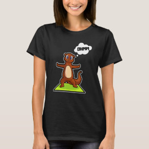 Camiseta Peixe Lontra Poses de Yoga Esporte Ginástica Ohm B