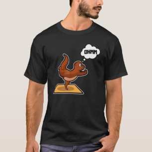 Camiseta Peixe Lontra Poses de Yoga Esporte Ginástica Ohm C
