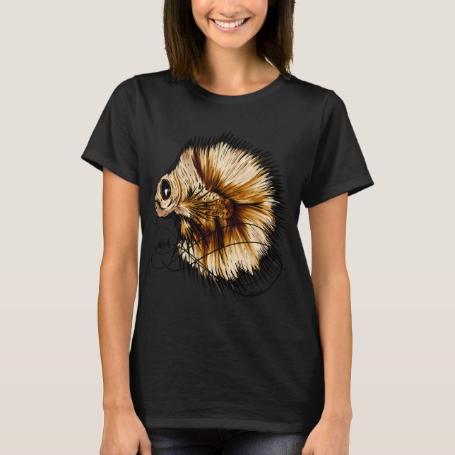 Camiseta Peixe lutador zumbi (Frente)