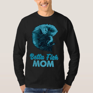 Camiseta Peixe Mãe Azul Lutando Peixes
