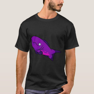 Camiseta Peixe magenta fofo feliz