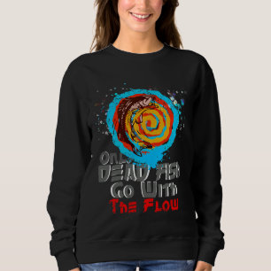 Camiseta Peixe morto Vai Com Fluxo