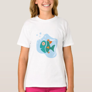 Camiseta Peixe Na moda engraçado