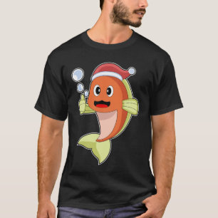 Camiseta Peixe Natal Chapéu