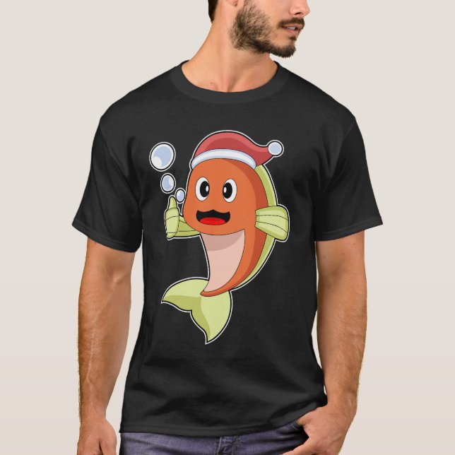 Camiseta Peixe Natal Chapéu (Frente)