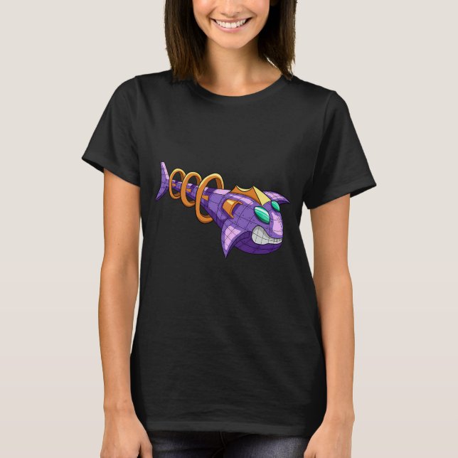 Camiseta Peixe-nave espacial (Frente)